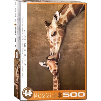 EUROGRAPHICS - Puzzle Giraffe Mother's Kiss 500 XXL - 500 piese