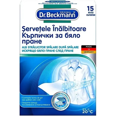 Dr. Beckmann кърпички за супер бяло пране 15 бр