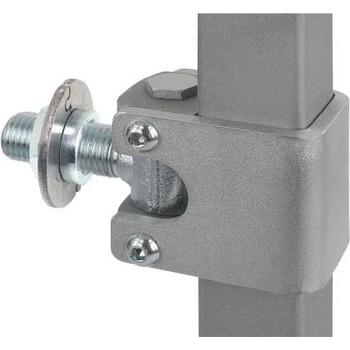 IBFM Regulovateľný navarovací pánt brány FM-428030R s objímkou pre profil 30x30 mm, závit M16 , otočná podložka FM-428030TM ocel