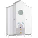  Трикрилен детски гардероб bird house