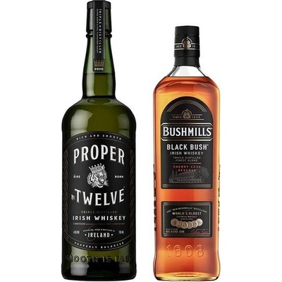 Proper Twelve 40% 0,7 l a Bushmills Black Bush 40% 0,7 l (set)