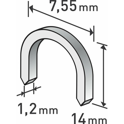 Extol Premium 8852305 | Spony oblé do sponkovačky 14x7,5x1,2 mm - balenie 1000 ks