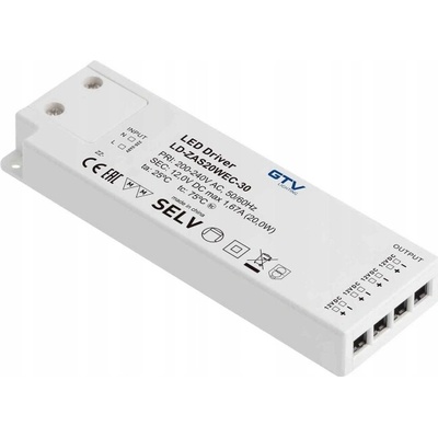 LED zdroj SLIM EASY CLICK 9W S KABELEM GTV