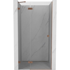 Mexen Lunar душ врата лява врата 125 см, прозрачна, матиран мед - 834-125-000-65-00-L (834-125-000-65-00-L)