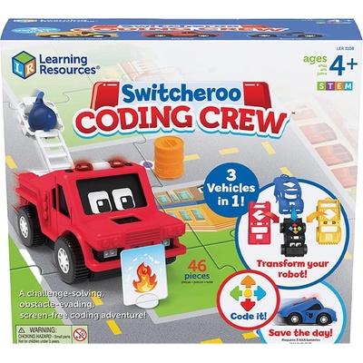 Learning Resources Образователен комплект Learning Resources - Колички за кодиране Switcheroo (LER3108)