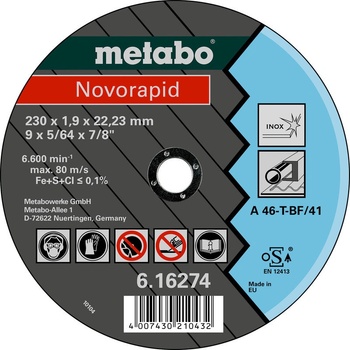 Metabo Novorapid rezný kotúč 230 x 1,9 mm 6162740000
