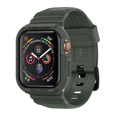 Spigen Apple Watch 4 44 mm TPU SPIGEN Rugged Armor Pro Military Green капак за каишка (062CS26016) (062CS26016)