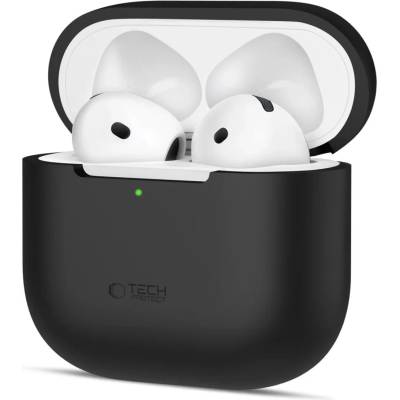 Tech-protect SILICONE защитен калъф за Apple AirPods 4 черен (5906302370115)