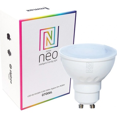 Immax LED žiarovka Neo GU10 3,5W farebná + teplá biela, stmievateľná