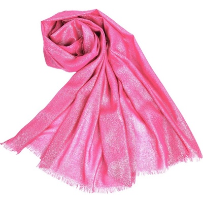 Classic Scarf růžová šála se stříbrnou nití