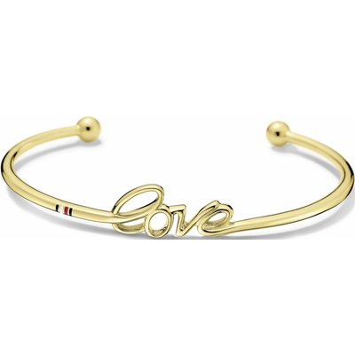Tommy Hilfiger Pevný zlatý náramok Love 2700941