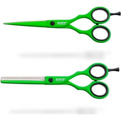 Kiepe Neon Scissor Set - set nožnic na strihanie 5.5" a efilačných nožníc, 5,5" 2480.3 (5.5") Green Tea