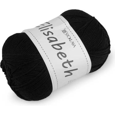 Pletací vlněná příze Elisabeth 100 g Varianta: 6 černá, Balení: 1 ks 59246/152008/273783