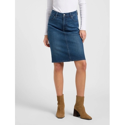 Lee dámská džínová midi sukně 112370881 modrá – Zboží Dáma