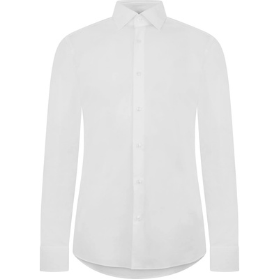 HUGO BOSS Men's HBB Hank Kent Shirt Precision Tailoring Comfort - White 100