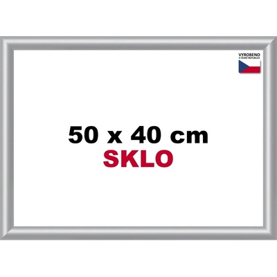 BFHM Plastový rám na puzzle 50x40 strieborný