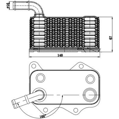 Olejový chladič, motorový olej MAHLE CLC 174 000S (CLC174000S)