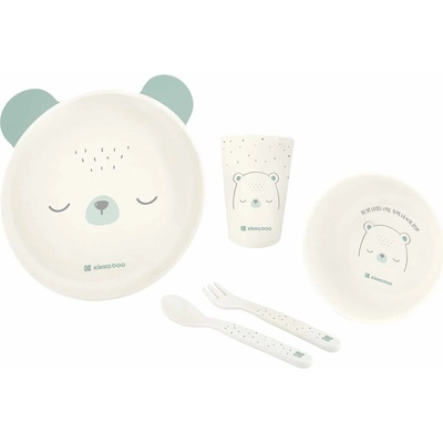 KikkaBoo Пластмасов сет за хранене KikkaBoo - Bear with Me, Mint (31302040135)