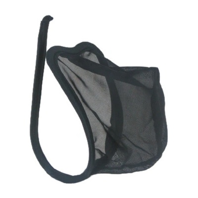 SuperLove Invisible Strapless Transparent C String for Men Black