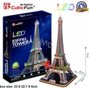 CubicFun 3D puzzle svítící Eiffelova veža 82 ks
