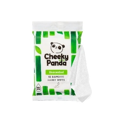 The Cheeky Panda Bambusové vlhčené ubrousky na ruce bez vůně cestovní 12 ks