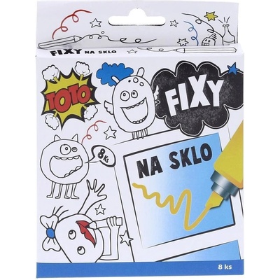 Fixy na sklo 8 barev – Zboží Dáma