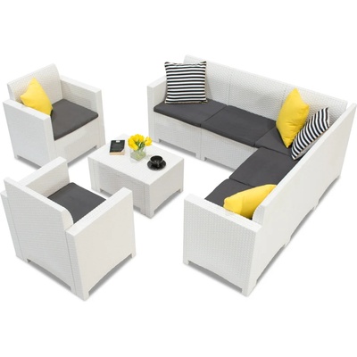 BICA Комплект с ъглов диван Небраска Ъглов 7 бял Бика (bcnbcor7bl)