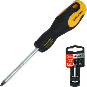 VERKE Кръстата отвертка PH1 75mm S2 66479 (V86453)