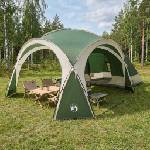 vidaXL Страничен Шатър Зелено 410 x 410 x 250 см Полиестер и стомана (42028681) Палатка