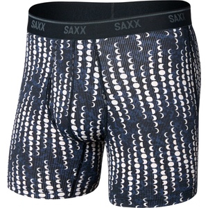 Saxx Мъжко синтетично термобельо Saxx Quest Quick-Dry Mesh Boxer Brief Fly 6'' Synthetic base layer - Moonrise / Black - размер XL (014-2478-0913)