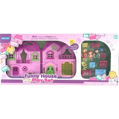 Shun Long Къща за кукли Funny House - с обзавеждане и фигури (2104Z960)