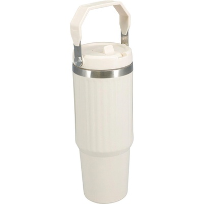 Excellent Houseware Ocelová termoska s rukojetí VARMÖ 900 ml bílá
