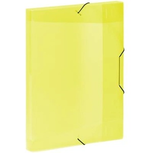 VIQUEL Гумена папка, 30 мм, PP, A4, VIQUEL "Coolbox", полупрозрачно жълто 021392-09 (021392-09)