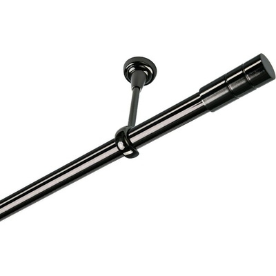 OK-GarnýžeCY Garnýž kovová jednořadá 25mm Cylinder onyx 240 cm do stropu / na tunýlek - bez kroužků
