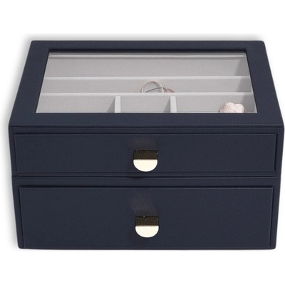 Stackers šperkovnice se šuplíky 2v1 Pebble blue Drawers tmavě modrá 76062