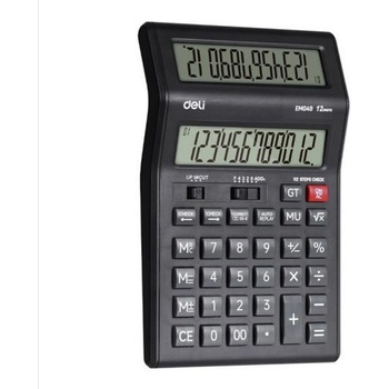 Deli Калкулатор Deli M049, 12 разряден дисплей, настолен, черен (M049)