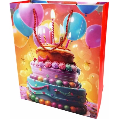 Dárková taška malá Happy Birthday se třpytkami Typ: 1