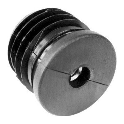 Záslepka kruhová se závitem černá - 20x1-1.5mm kovový závit M8