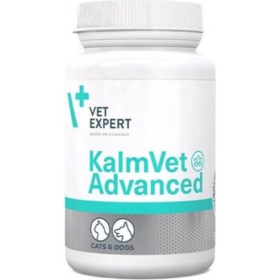 VetExpert KalmVet Advanced - хранителна добавка за кучета и котки, намалява симптомите на стрес, има анти-тревожно и успокояващо действие, 60 капсули, Vet Expert - Полша