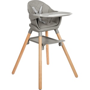 KikkaBoo Стол за хранене 6в1 Woody Grey 2024