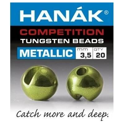 Hanák HA Metalic+tung.hlavičky zelené 4.0mm,20ks