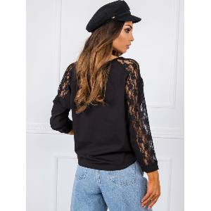 Rue Paris Дамска блуза модел 5476.55 Rue Paris цвят черен