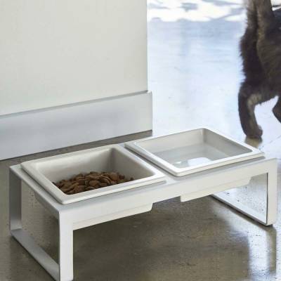 Yamazaki Pet misky Tower 4744 bílé