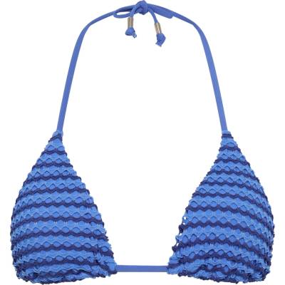 Seafolly Дамско бикини горнище Seafolly Women's Mesh Effect Slide Tri Bikini top - Sapphire - размер 38 (EU) (150-4261-0814)