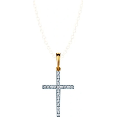 Savicki křížek žluté zlato diamanty SAVP43356 Y