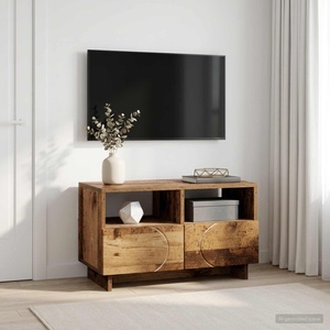 vidaXL ТВ стойка 60 x 34.5 x 40 cm Старо дърво Инженерна дървесина (8011466)