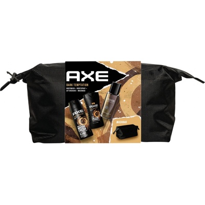AXE Dark Temptation dezodorant sprej 150 ml, sprchový gél 250 ml A voda po holení 100 ml s taškou