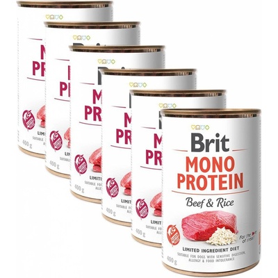 Brit Mono Protein Beef & Rice 6 x 400 g