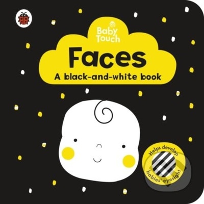 Baby Touch: Faces: a black-and-white book - Lemon Ribbon Studio ilustrácie