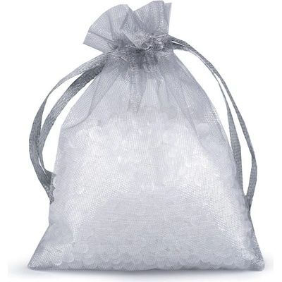Prima-obchod Dárkový pytlík 7x9 cm organza, barva 4 šedá